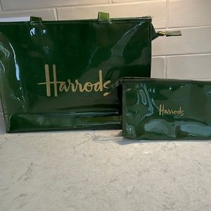 Harrods tote with matching make up bag